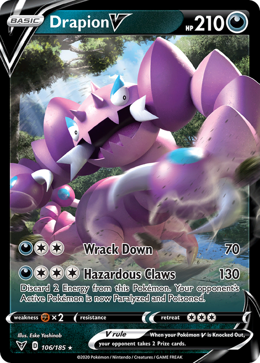 Drapion V 106/185 V Rare Vivid Voltage Holo NM/M