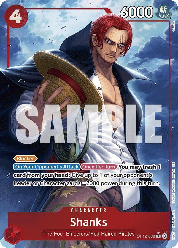 Shanks (008) (Alternate Art) OP12-008 Rare Foil Legacy of the Master NM/M