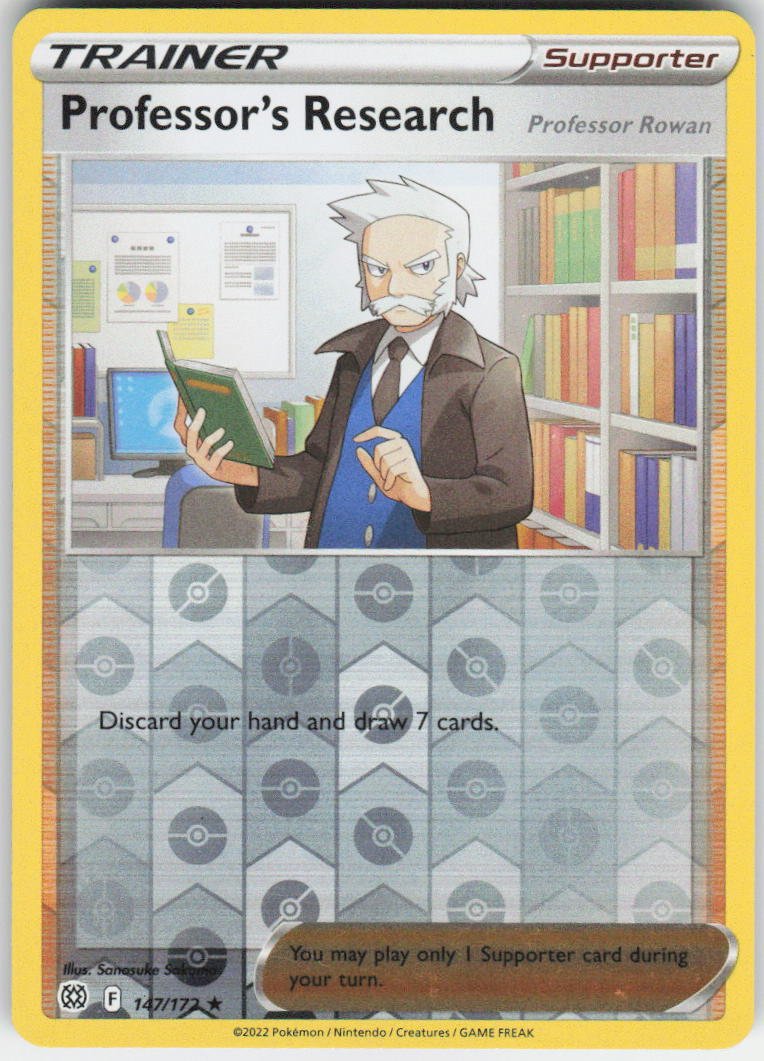 Professor's Research Holo Rare SWSH09: Brilliant Stars 147/172 NM Rev Holo