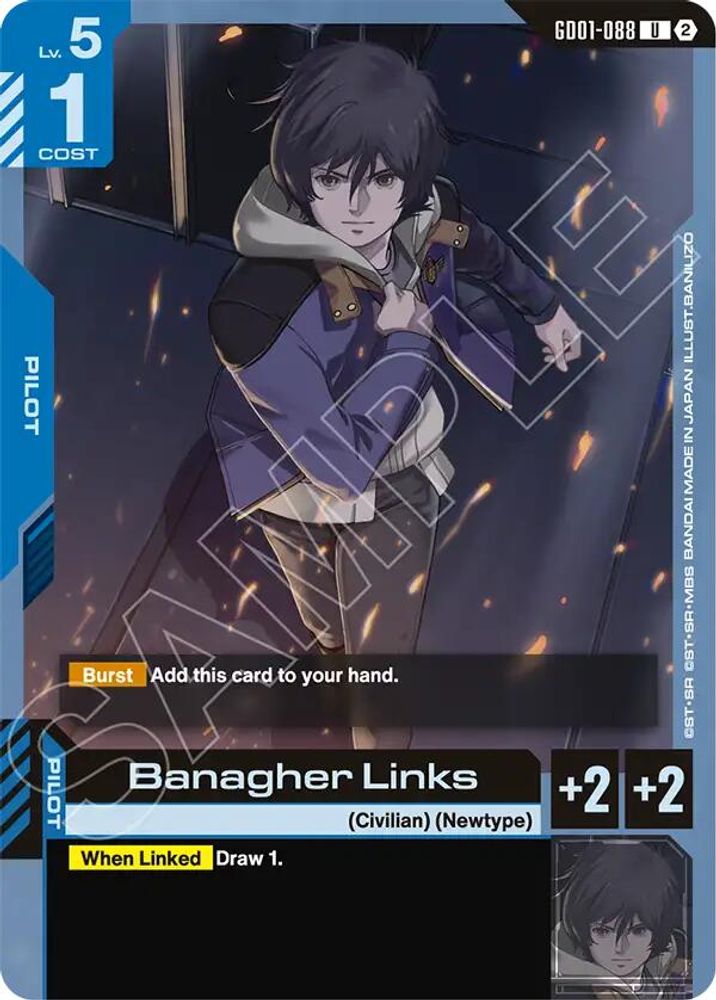Banagher Links GD01-088 UC Deck Build Box Freedom Ascension NM/M