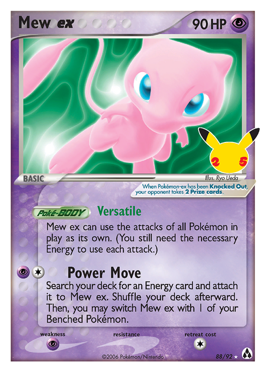 Mew ex 88/92 Classic Collection Celebrations: Classic Collection NM/M