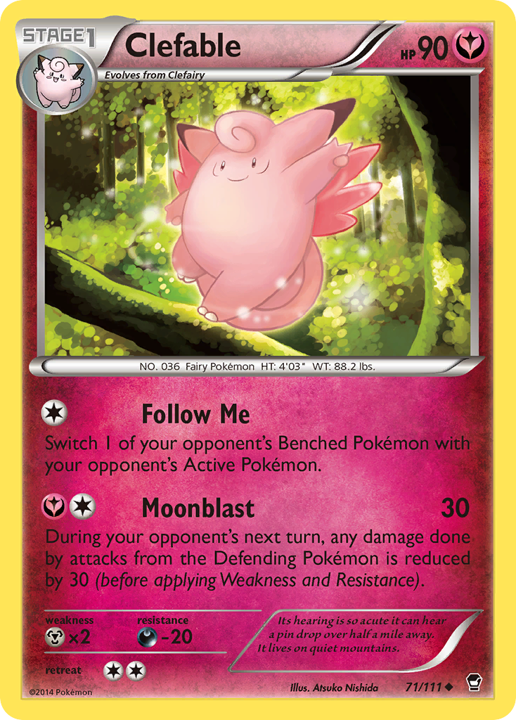 Clefable 71/111 Uncommon Furious Fists NM/M