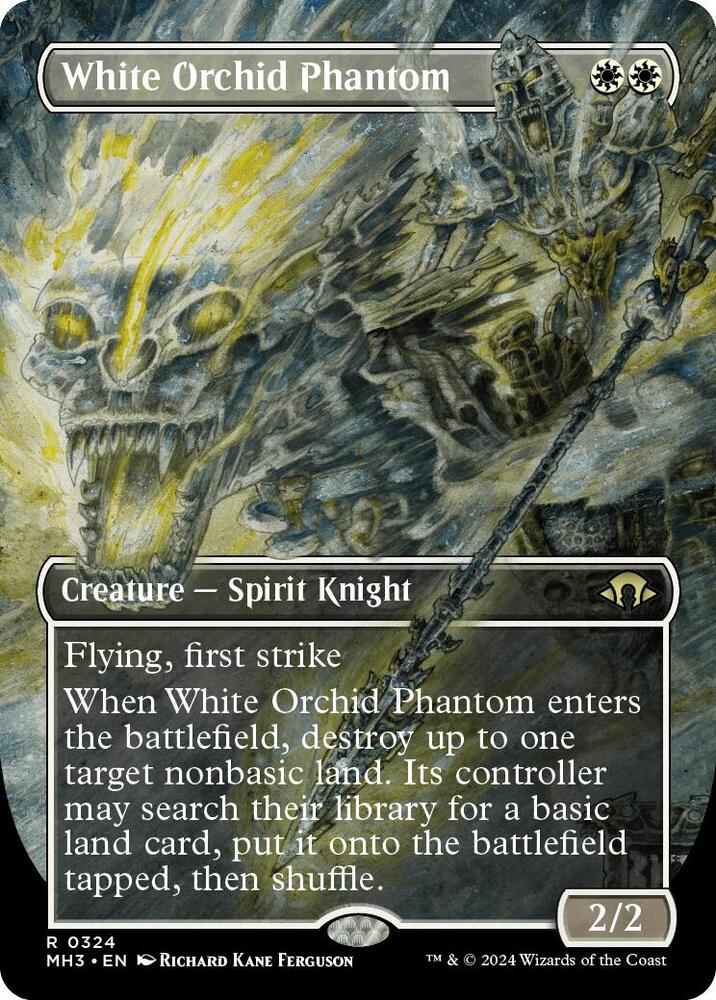 White Orchid Phantom (Borderless) 324 Rare Modern Horizons 3 NM/M