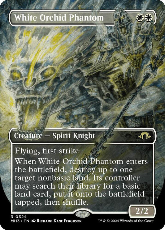White Orchid Phantom (Borderless) 324 Rare Modern Horizons 3 NM/M