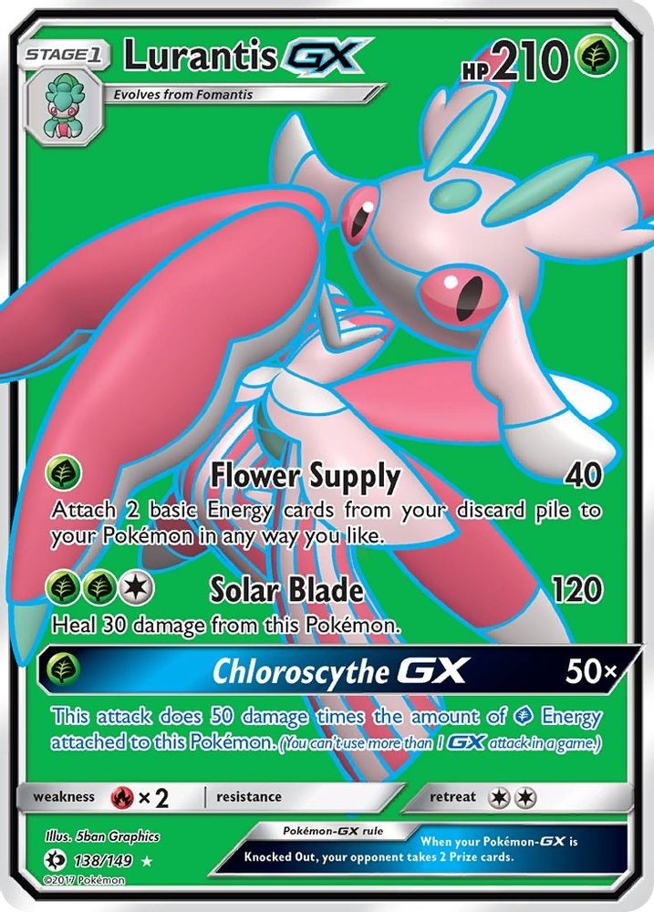 Lurantis GX (Full Art) 138/149 Ultra Rare SM Base Set Holo NM/M