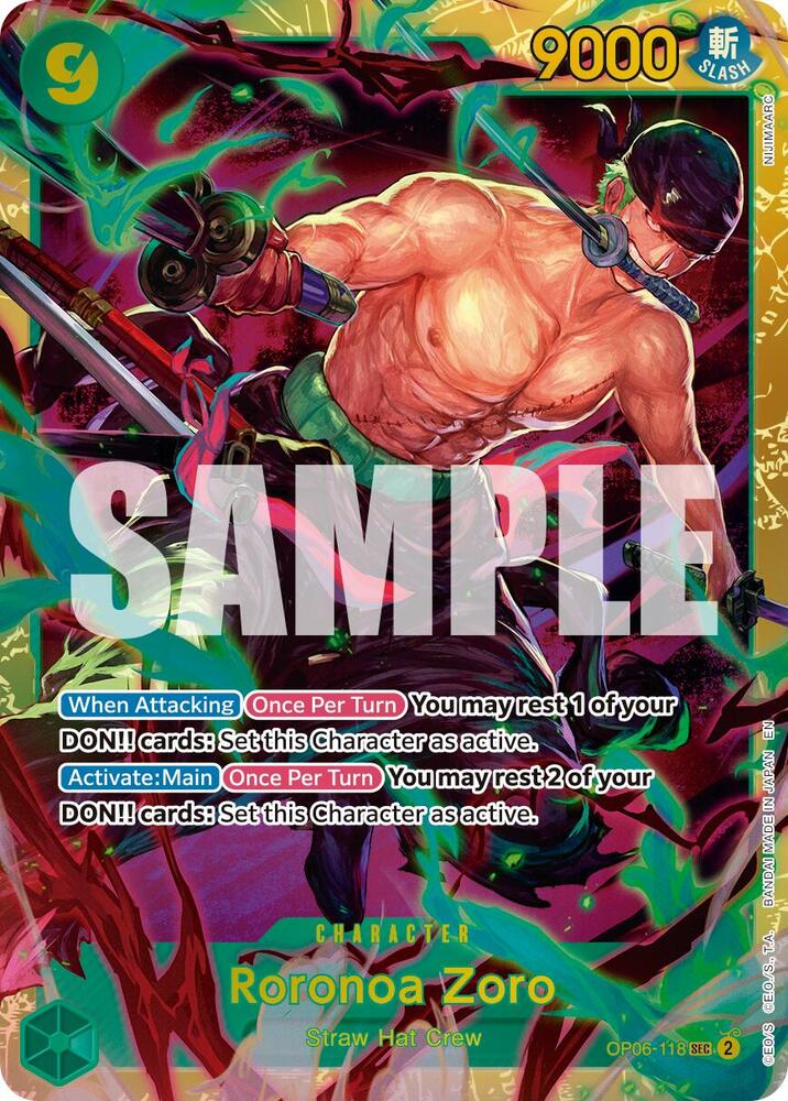 Roronoa Zoro (Reprint) OP06-118 Premium Booster -The Best- Vol. 2 NM/M