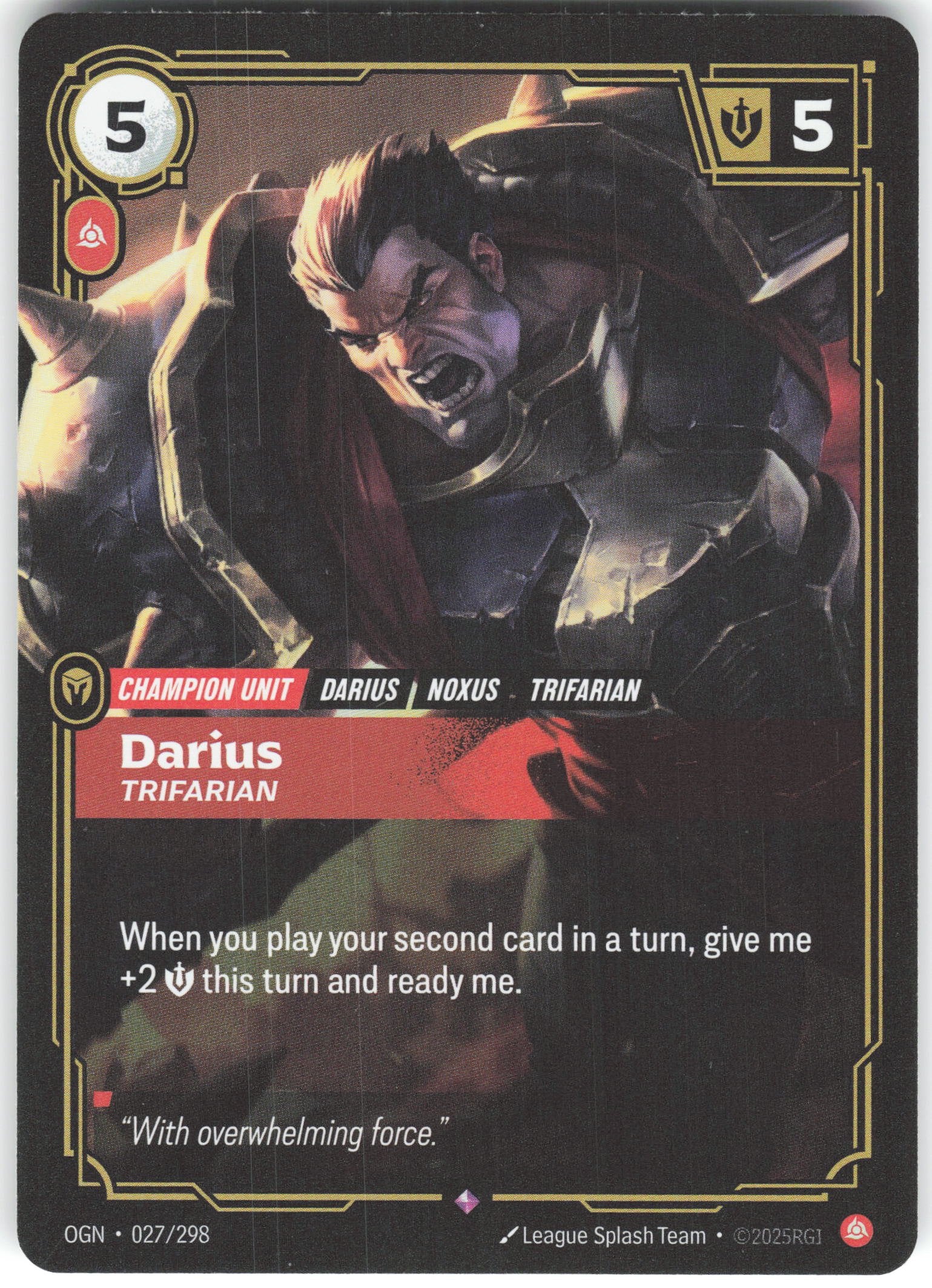 Darius - Trifarian Rare Origins 027/298 NM
