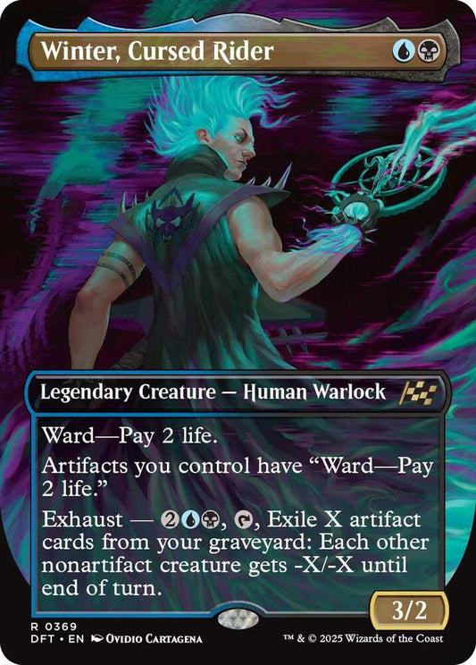 Winter, Cursed Rider (Borderless) 369 Rare Aetherdrift NM/M