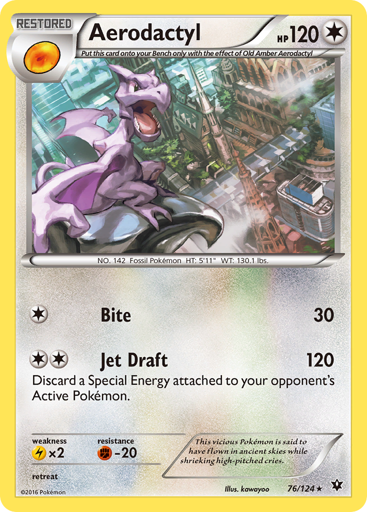 Aerodactyl 76/124 Rare Fates Collide NM/LP