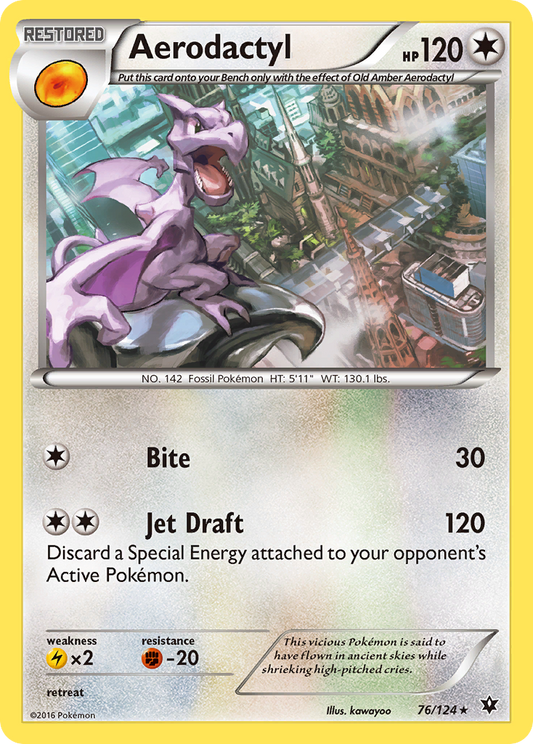 Aerodactyl 76/124 Rare Fates Collide NM/LP