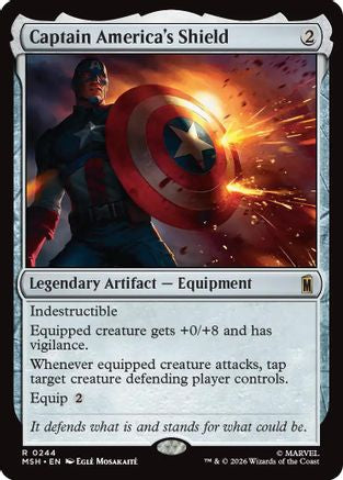 Captain America's Shield 244 Foil Rare Marvel Super Heroes NM/M