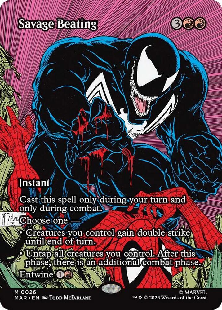Savage Beating (Borderless) 26 Mythic Marvel Universe Eternal-Legal NM/M
