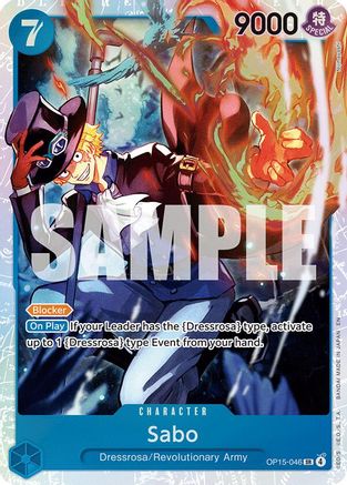 Sabo OP15-046 Super Rare Adventure on Kami's Island NM/M