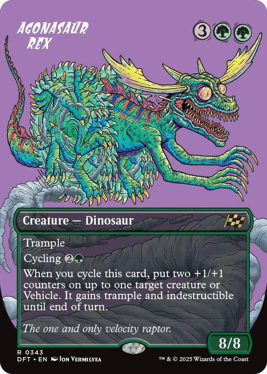 Agonasaur Rex (Borderless) 343 Rare Aetherdrift NM/M