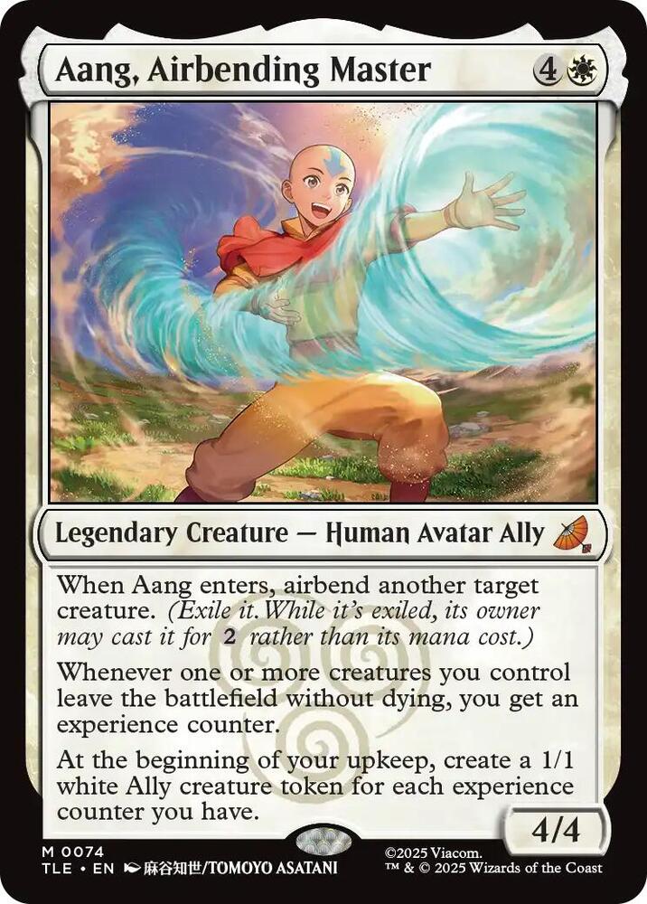 Aang, Airbending Master 74 Avatar: The Last Airbender: Eternal-Legal Foil NM/M