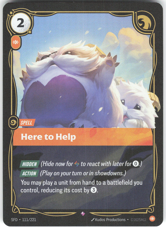 Here to Help Rare Spiritforged 111/221 NM
