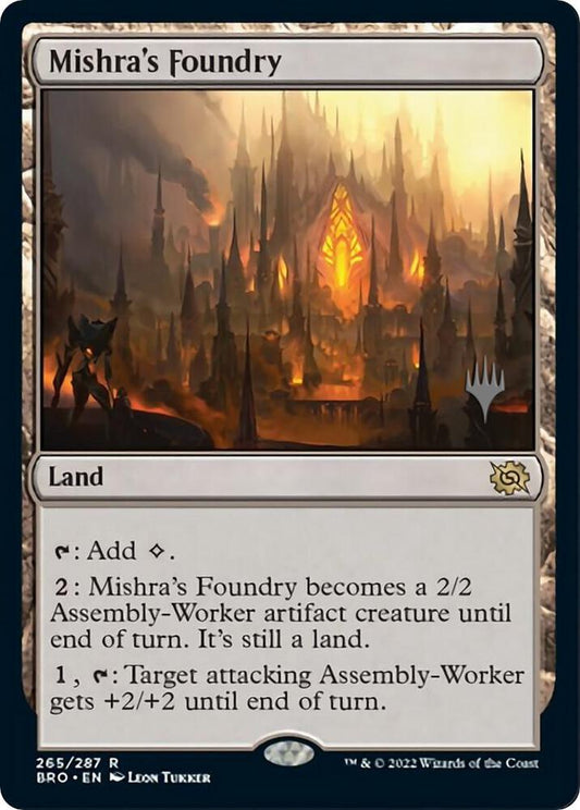Mishra's Foundry 265 Foil Rare Promo Pack: The Brothers' War NM/M