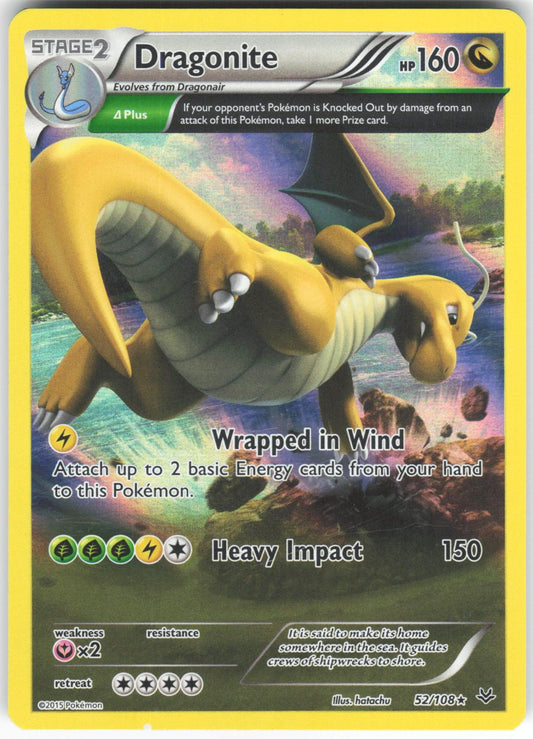 Dragonite 52/108 Rare Roaring Skies Holo LP