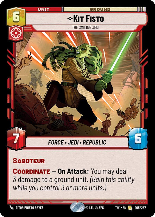 Kit Fisto - The Smiling Jedi 165/257 Rare Twilight of the Republic NM/M
