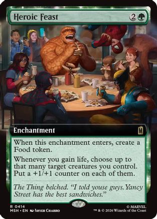 Heroic Feast (Extended Art) 414 Rare Marvel Super Heroes NM/M