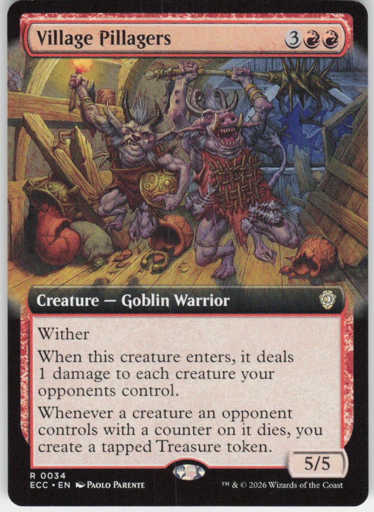 Village Pillagers (Extended Art) R Commander: Lorwyn Eclipsed 34 NM
