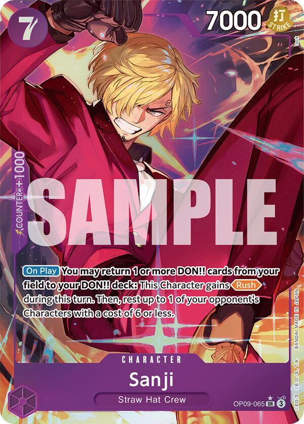 Sanji (065) (Parallel) OP09-065 Super Rare Emperors in the New World NM/M