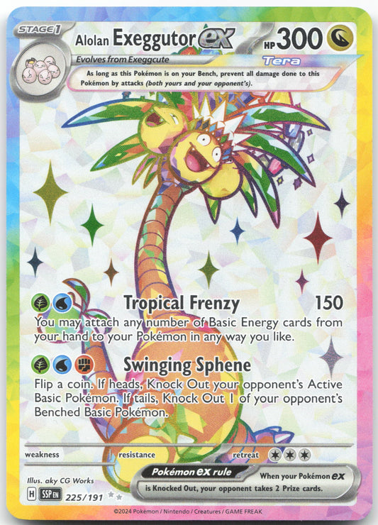 Alolan Exeggutor ex - Ultra Rare SV08: Surging Sparks 225/191 NM