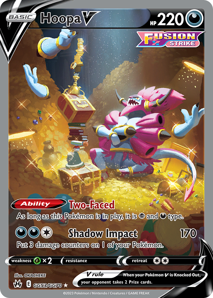 Hoopa V GG53/GG70 V Rare Crown Zenith Galarian Gallery Holo NM/M