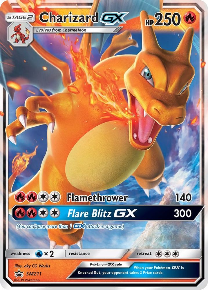 Charizard GX - SM211 Promo Sun & Moon Promo Holo NM/M