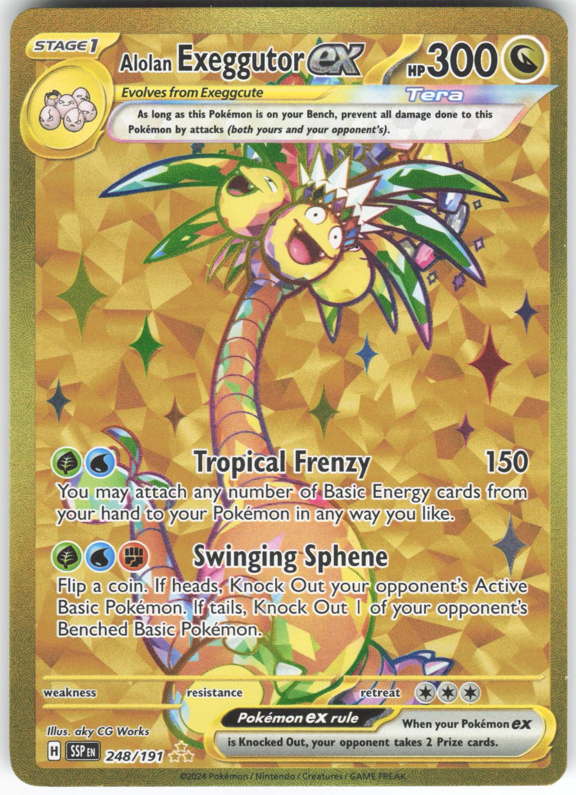 Alolan Exeggutor ex (oc) 248/191 Hyper Rare Surging Sparks NM/M