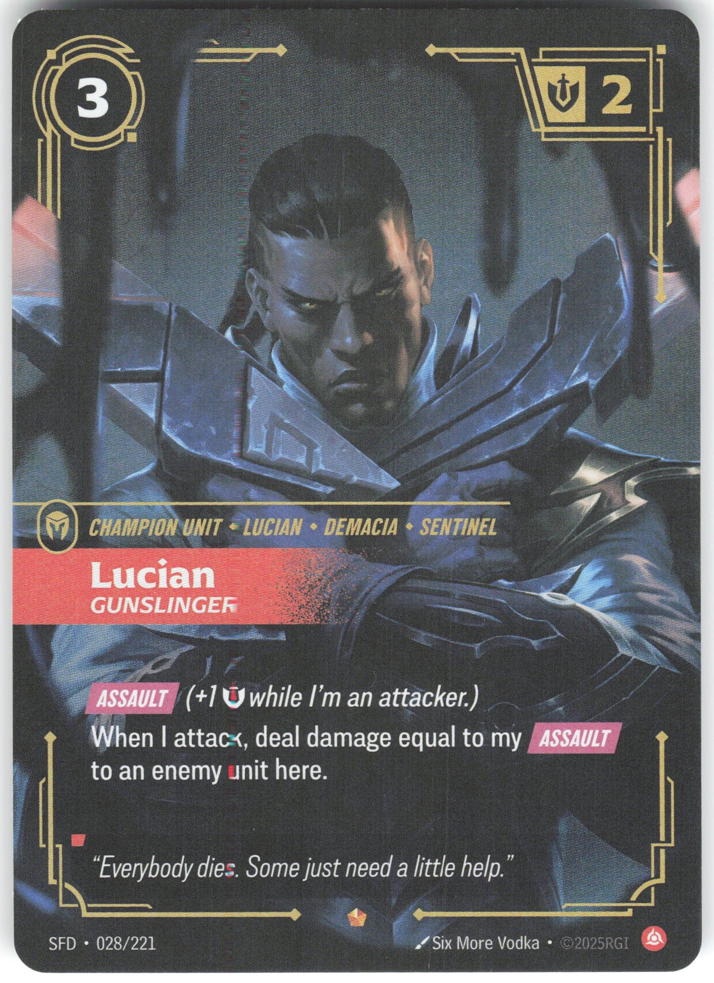 Lucian - Gunslinger Epic Spiritforged 028/221 NM