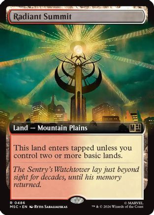 Radiant Summit (Extended Art) 486 Rare Commander: Marvel Super Heroes NM/M
