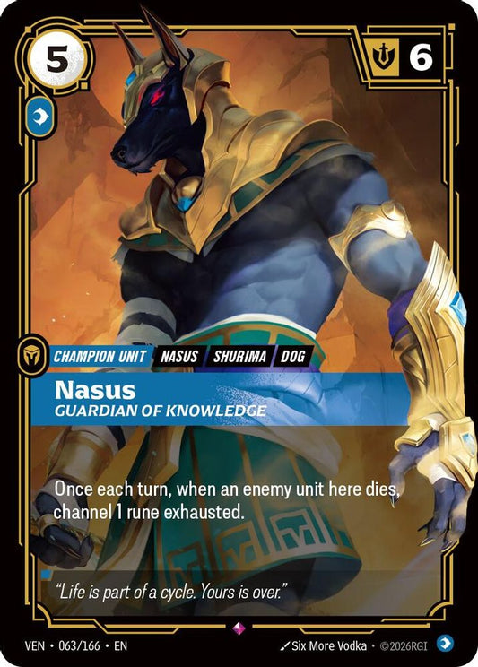 Nasus - Guardian of Knowledge 063/166 Rare Vendetta NM/M
