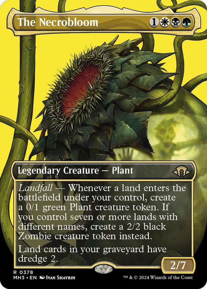 The Necrobloom (Borderless) 378 Rare Modern Horizons 3 NM/M