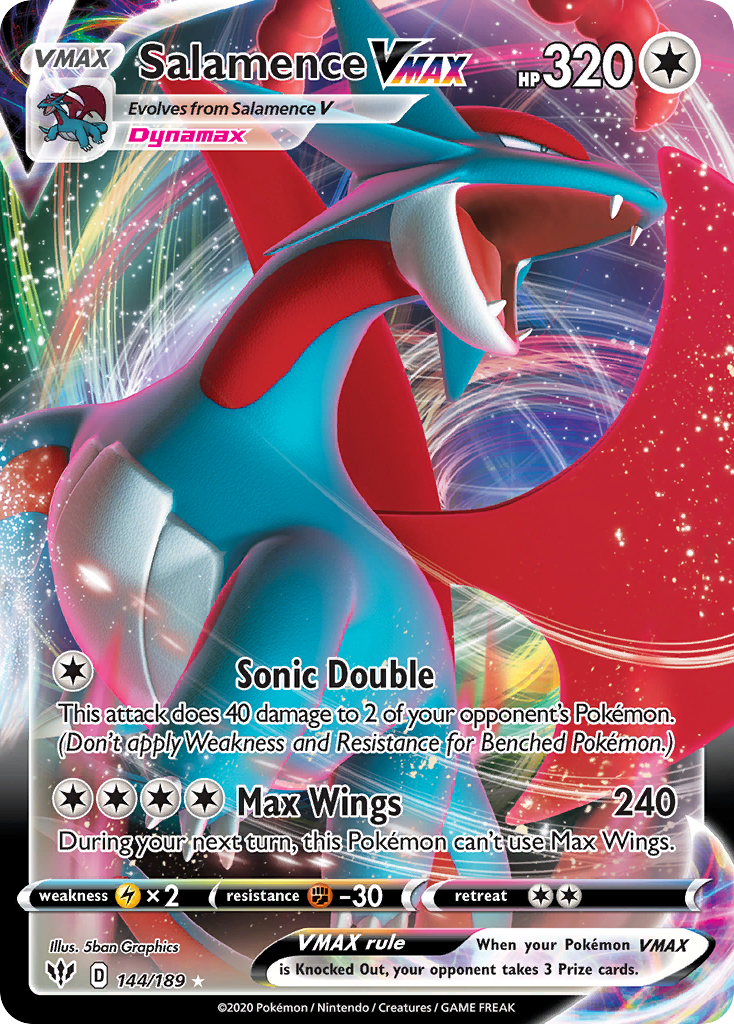Salamence VMAX 144/189 VMAX Rare Darkness Ablaze Holo NM/M