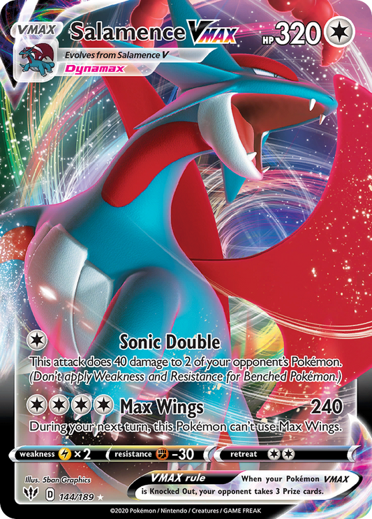 Salamence VMAX 144/189 VMAX Rare Darkness Ablaze Holo NM/M