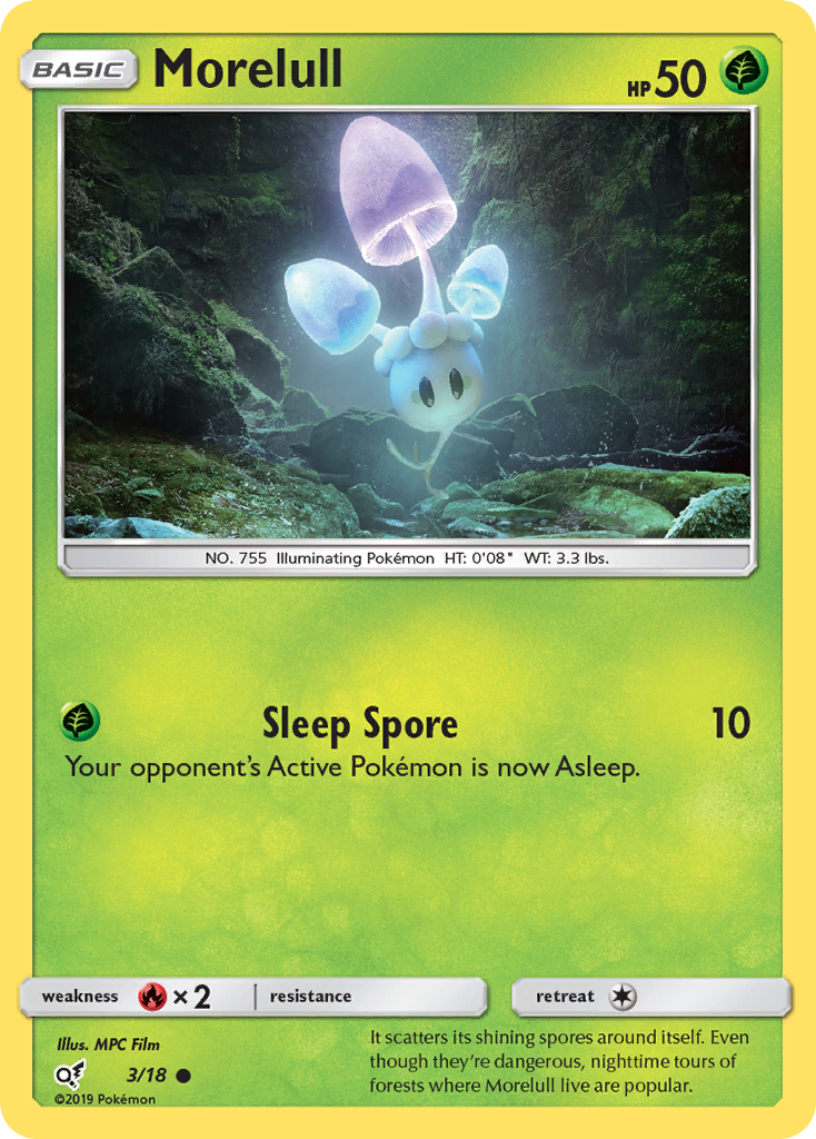 Morelull 3/18 Common Detective Pikachu NM/LP