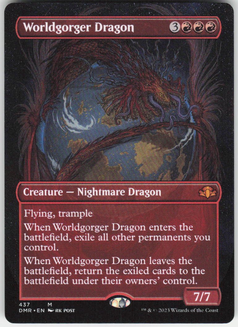 Worldgorger Dragon (Borderless) M Dominaria Remastered 437 NM