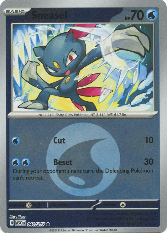 Sneasel (Energy Symbol Pattern) 044/217 Common Reverse Holo Ascended Heroes NM/M