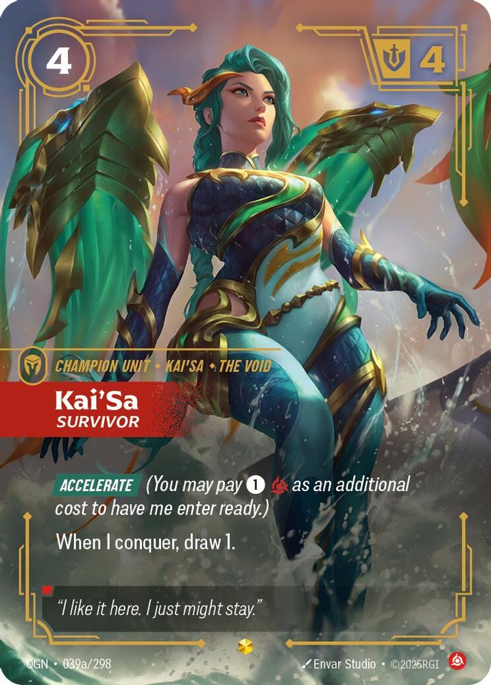 Kai'Sa - Survivor (Alternate Art) 039A/298 Showcase Origins NM/M