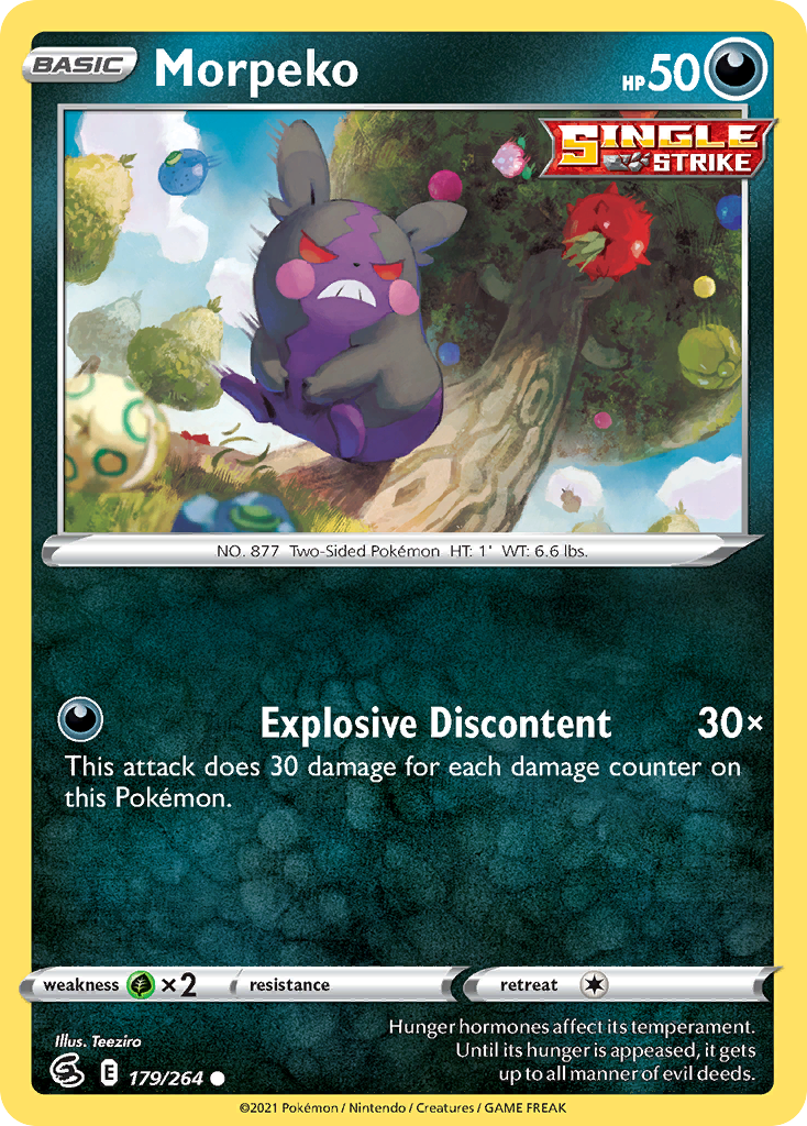Morpeko 179/264 Common Reverse Holo Fusion Strike NM/LP