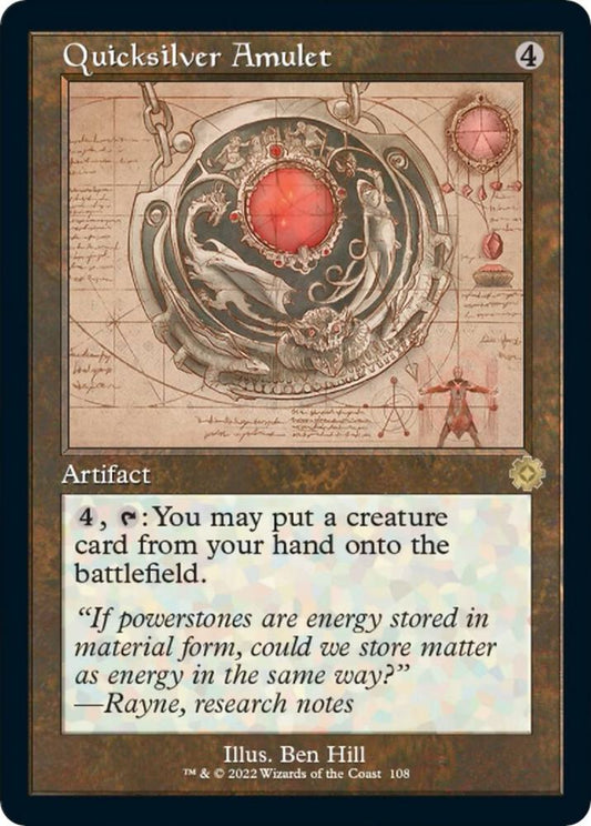 Quicksilver Amulet (Schematic) 108 Foil The Brothers' War: Retro Frame Artifacts NM/M