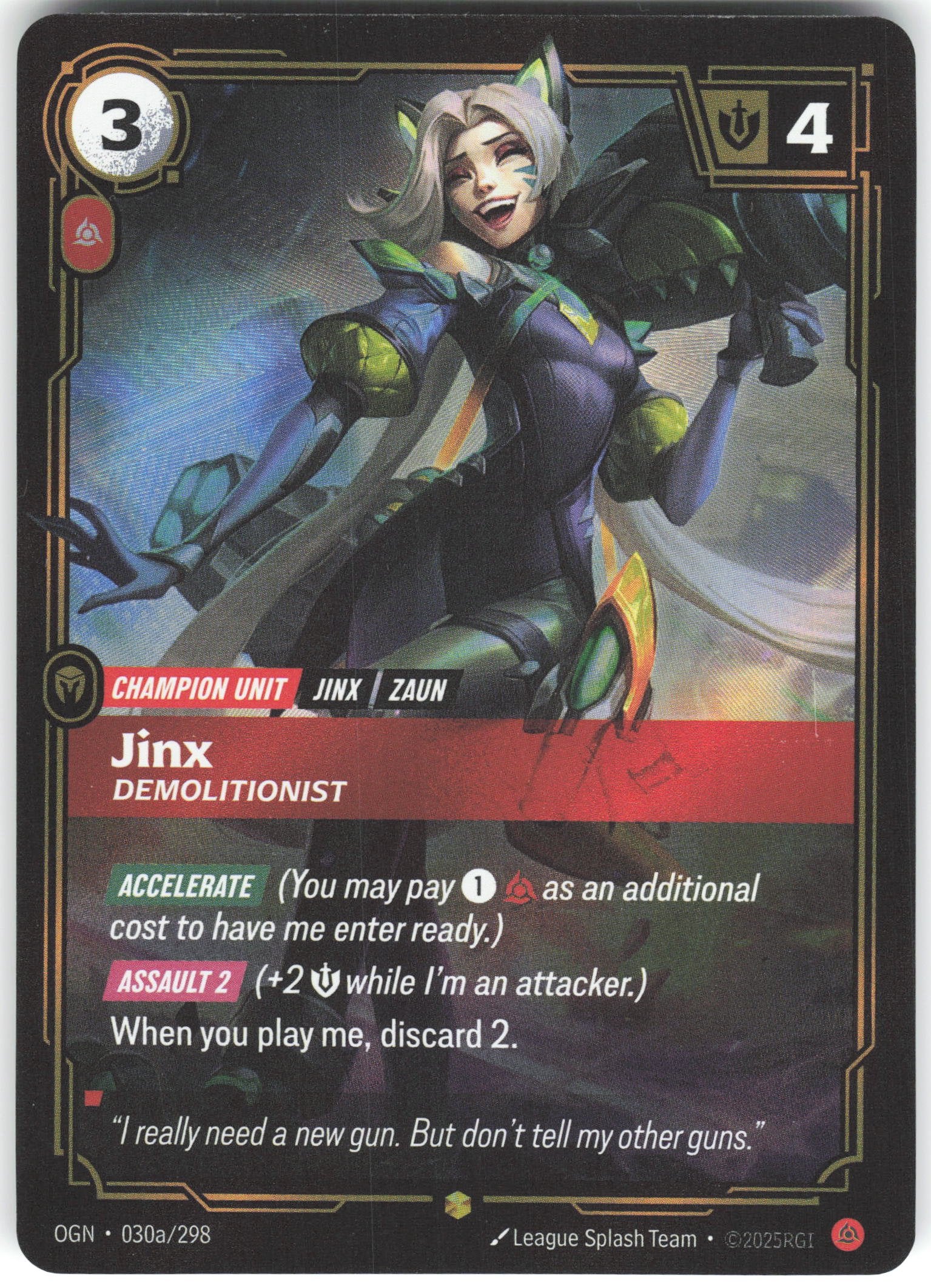 Jinx - Demolitionist (Alternate Art) Showcase Origins 030a/298 NM