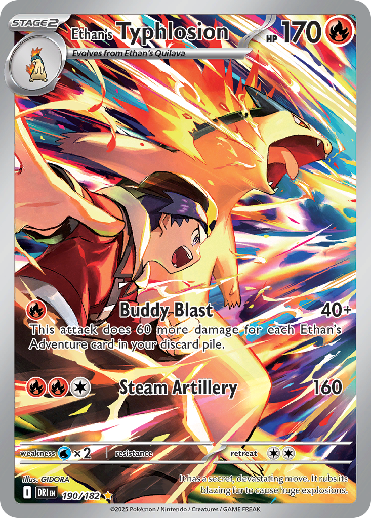 Ethan's Typhlosion 190/182 Illustration Rare Holo Destined Rivals NM/M