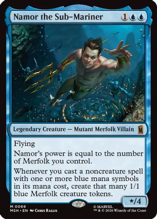 Namor the Sub-Mariner 69 Foil Mythic Marvel Super Heroes NM/M