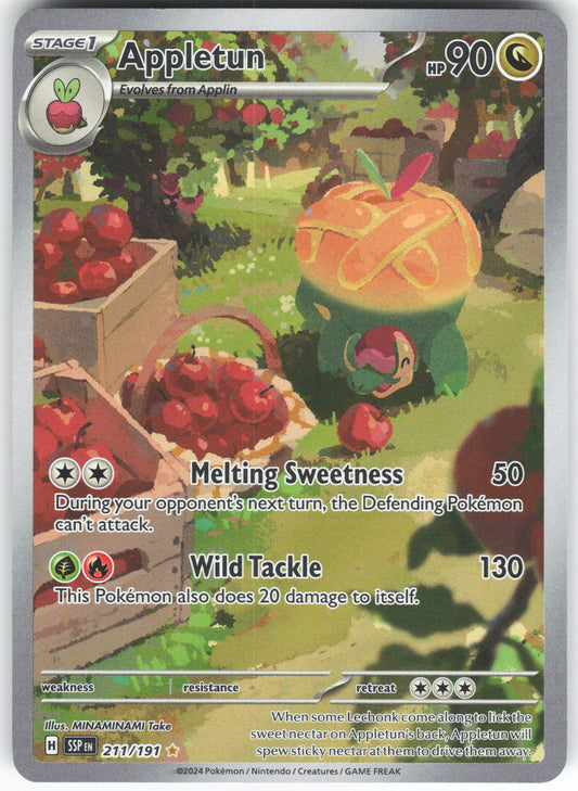 Appletun - Illustration Rare SV08: Surging Sparks 211/191 NM