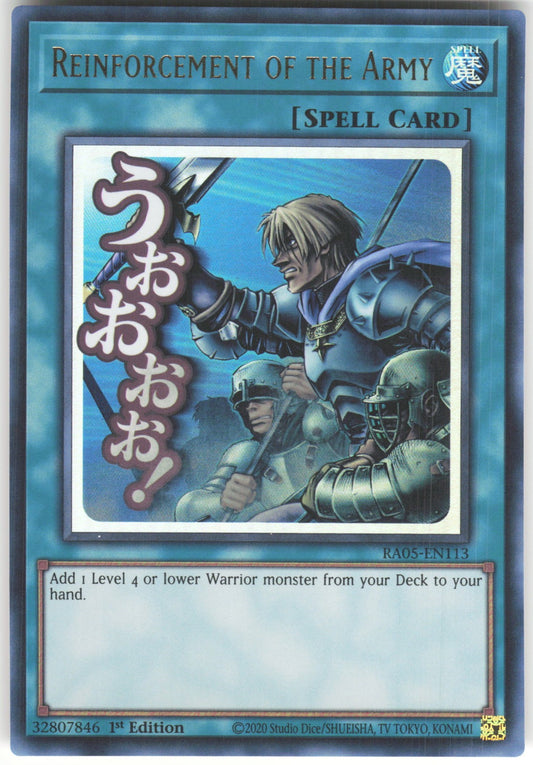 Reinforcement of the Army Ultra Rare Rarity Collection 5 RA05-EN113 NM