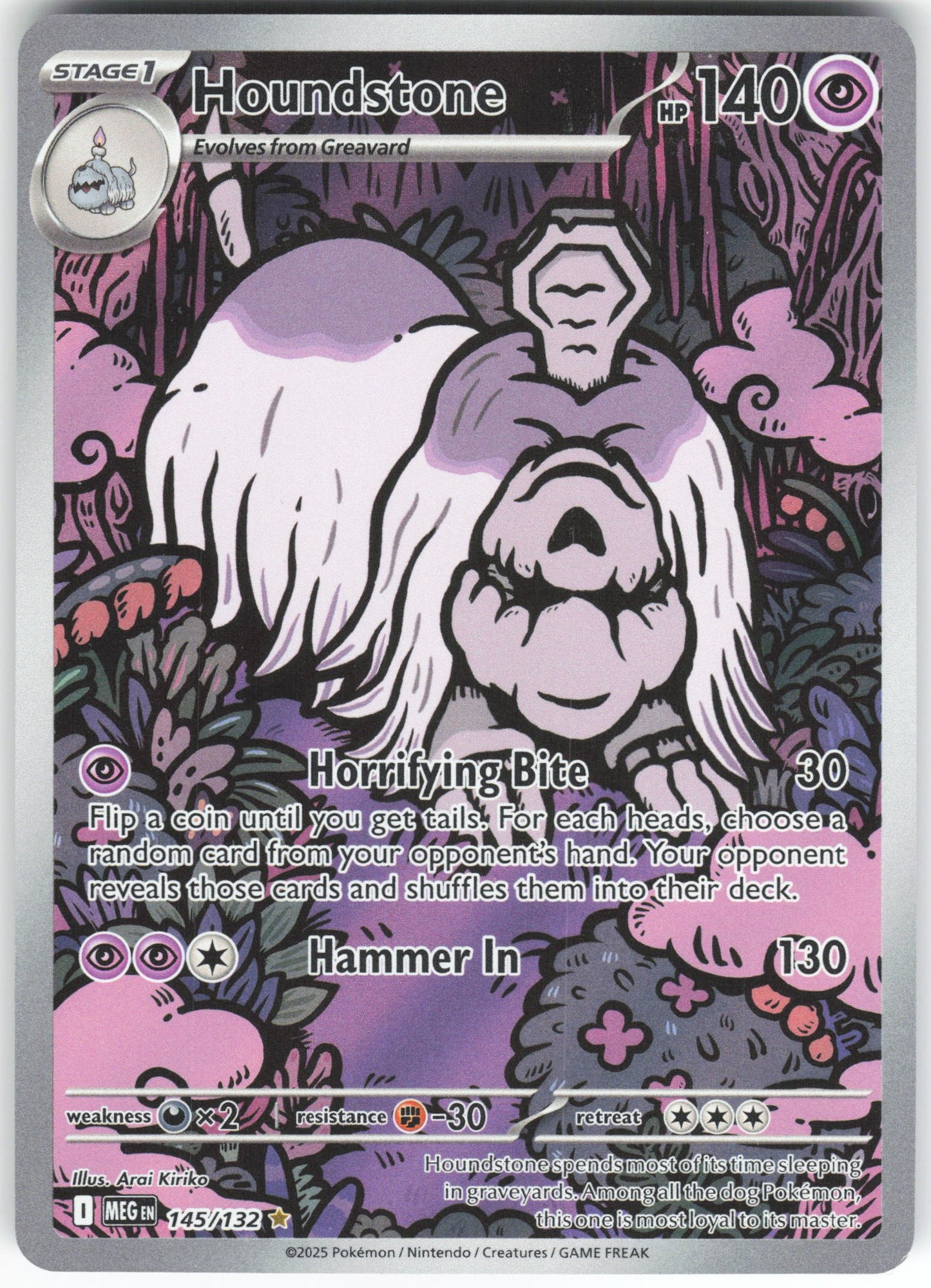 Houndstone - Illustration Rare ME01: Mega Evolution 145/132 NM3