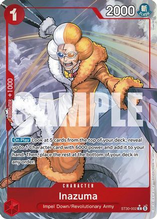 Inazuma (Full Art) ST30-002 Common Starter Deck EX: Luffy & Ace NM/M