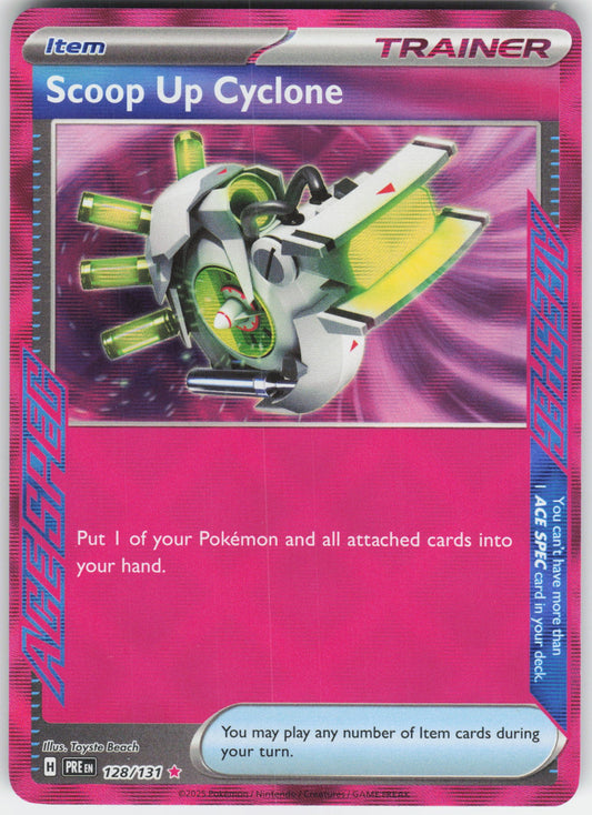 Scoop Up Cyclone ACE SPEC Rare SV: Prismatic Evolutions 128/131 NM